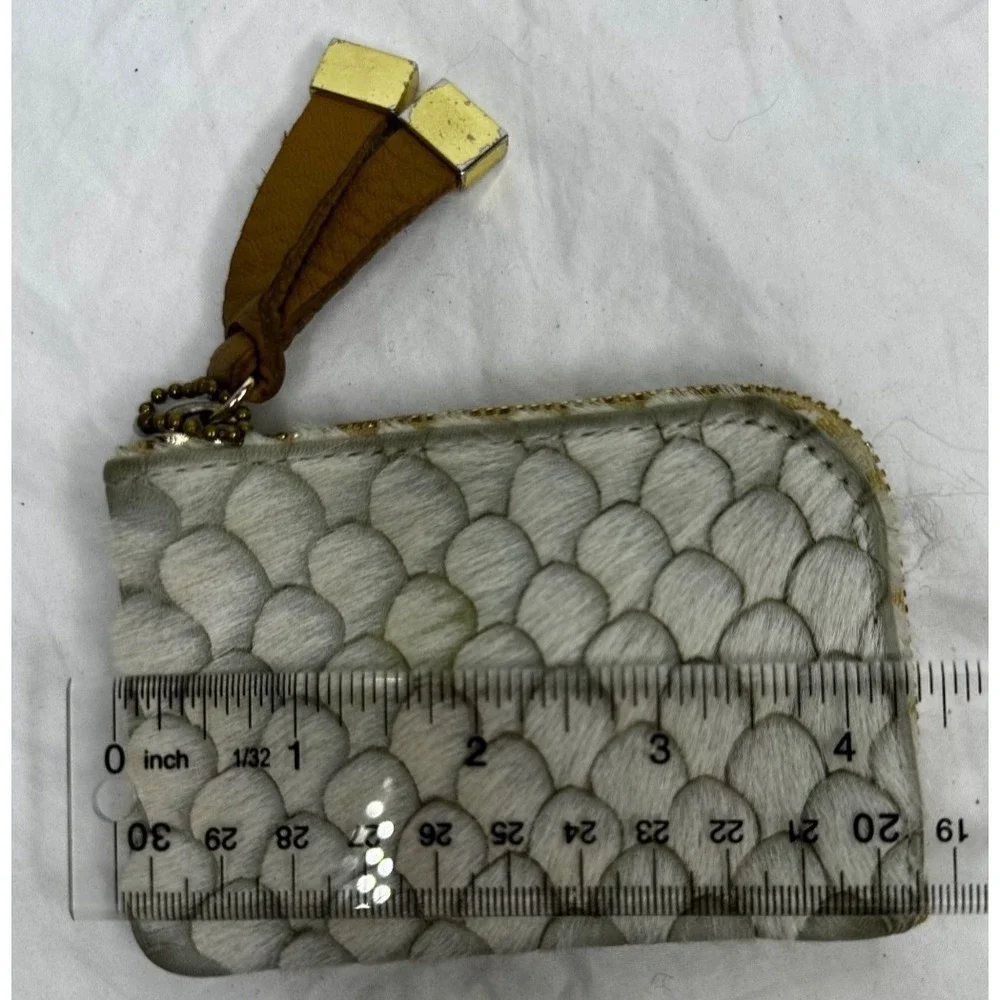 K Slade Wallet Mini Pony Hiar Leather Zipper Made to Hold handcrafted USA